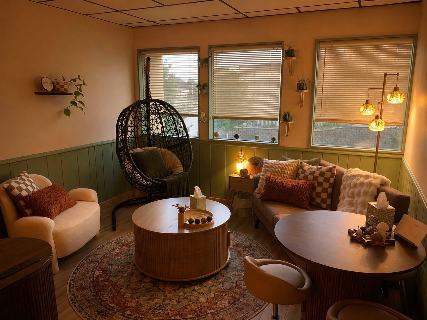 A shared lounge and common area at The Hub on 3rd